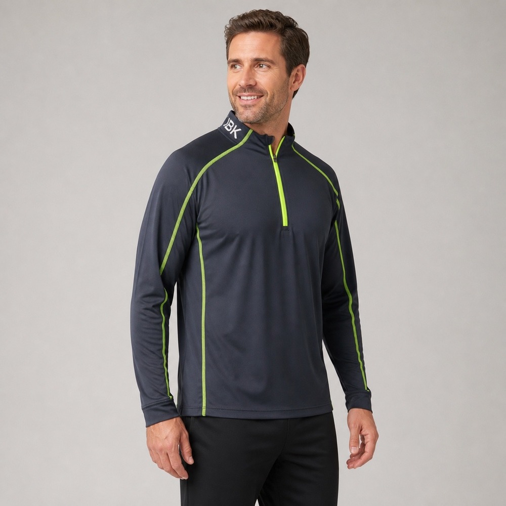 IBKUL Quarter Zip Pullover XL Navy Blue Excellent Athletic Stretch (2318)